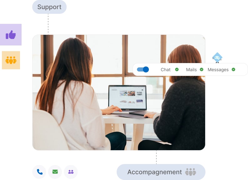 Un support client réactif et des formations pour vous accompagner