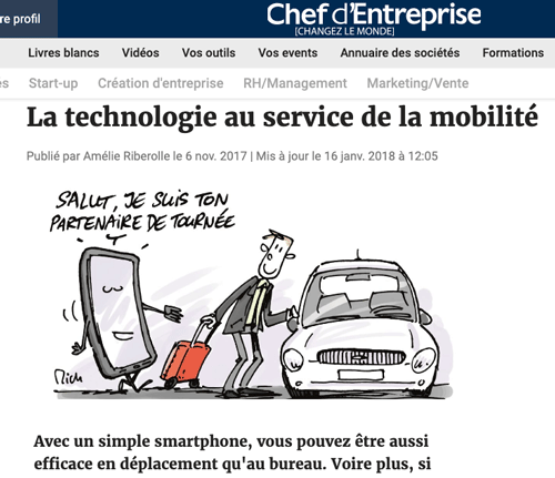 Le magazine Chef d'entreprise sur la mobilité et les outils technologiques pour mieux piloter